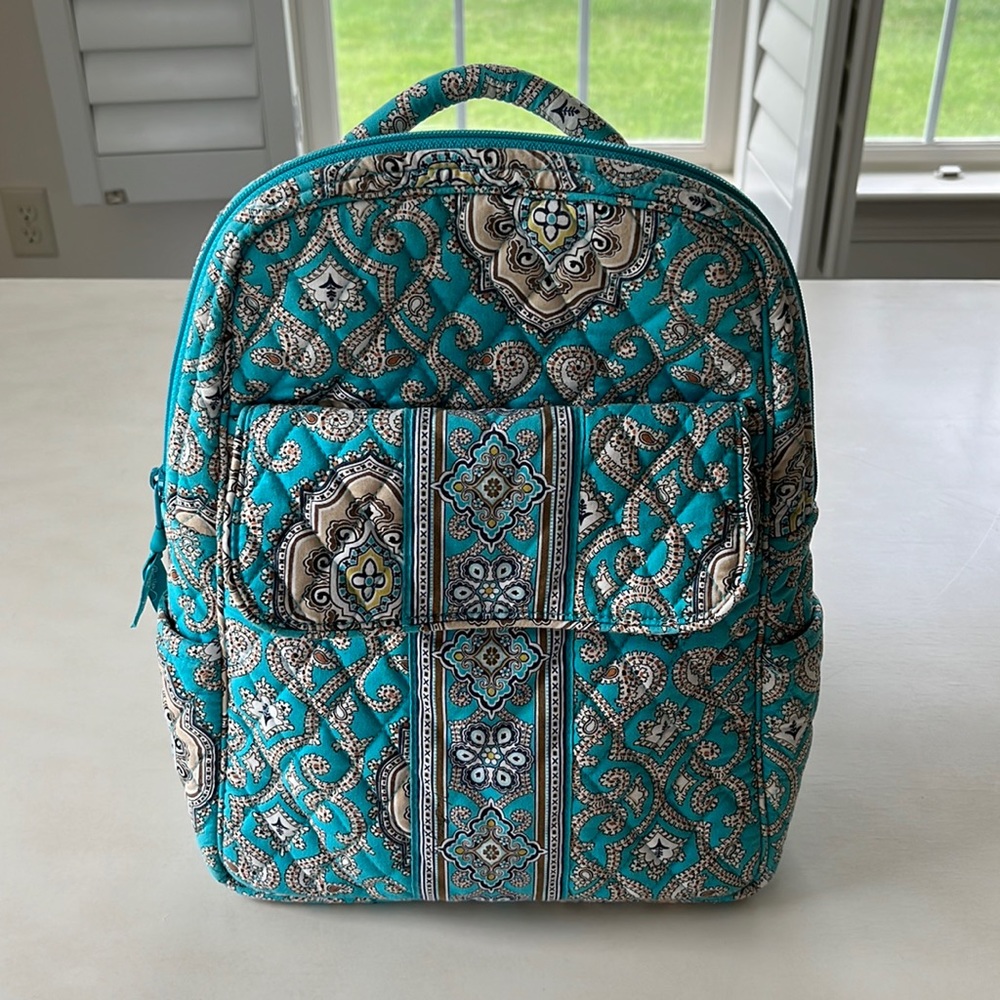 Vera Bradley Teal Paisley Quilted Backpack! Gem